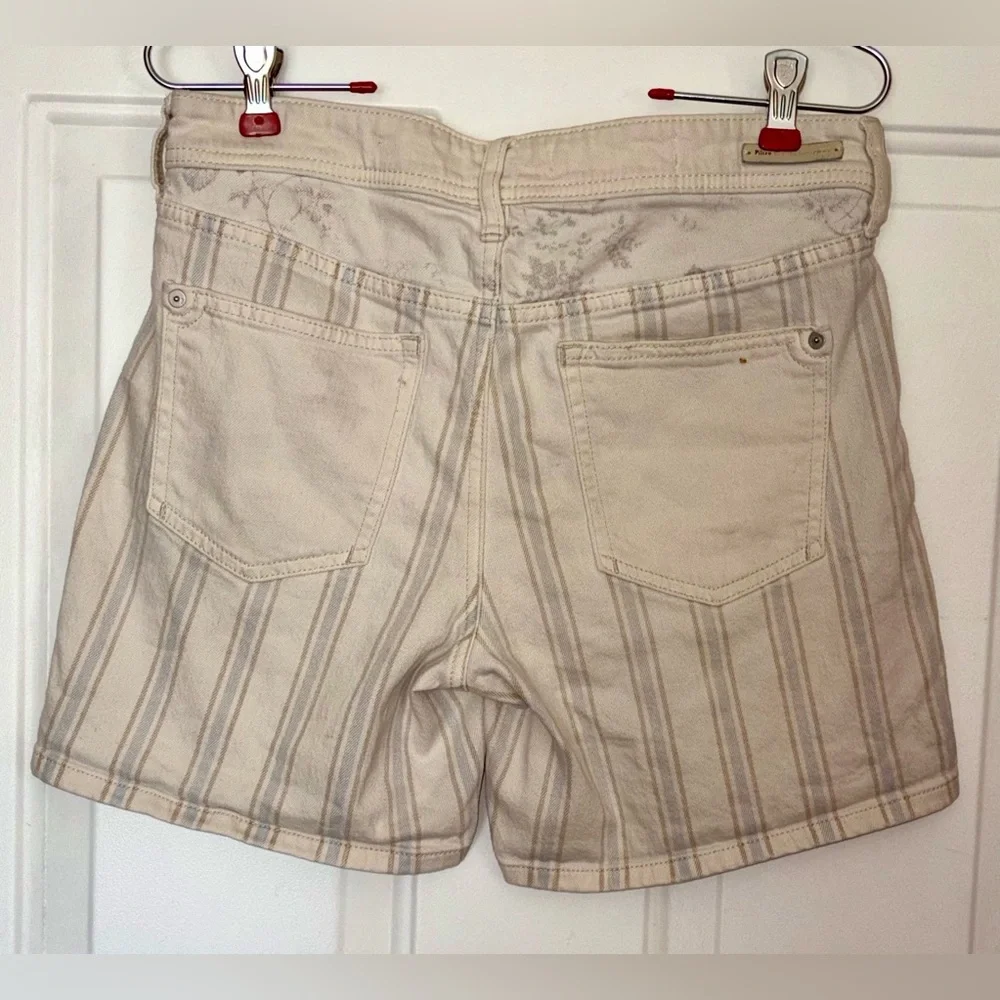 Anthropologie Pilcro & Letterpress Slim Boyfriend Striped Shorts size 27 - Picture 2 of 6